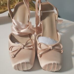 Elegant Satin Ballet Flats with Ribbon